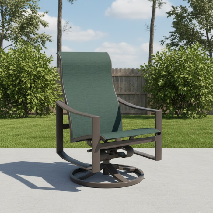 Kenzo Sling High Back Swivel Rocker