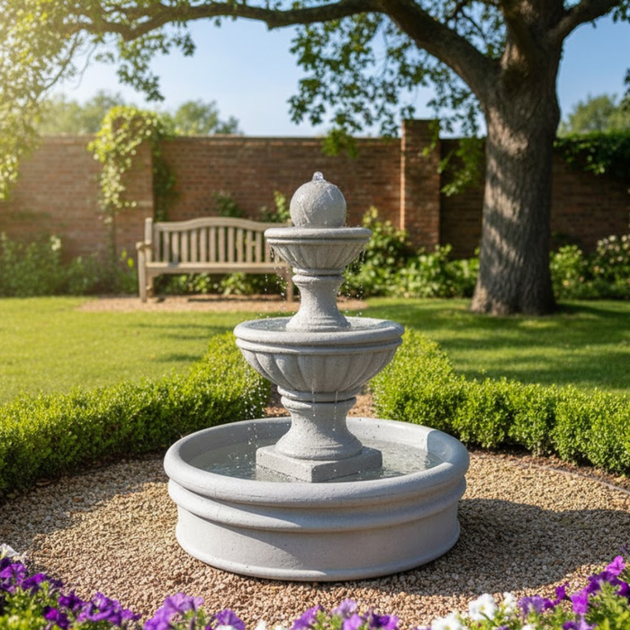 Tuscany Series Tiered Fountain with Basin