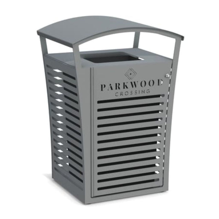 Exposition 45 Gallon Trash Receptacle/Recycler, Custom Door