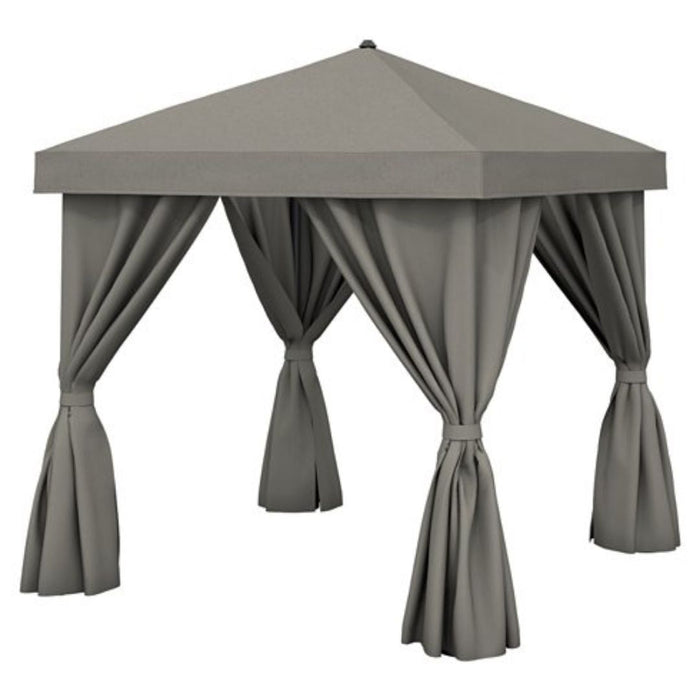 Aluminum Cabana, 10' Square w/ Fabric Curtains (no vent)