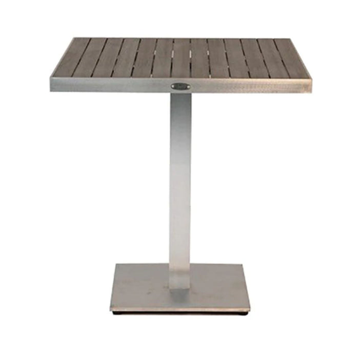 Sicilia Square Pedestal Bar Table with Alumawood
