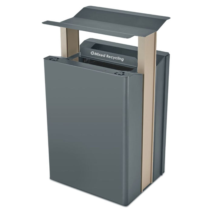 Airi Standard 45-Gal. Dual Trash/Recycler with Side Door