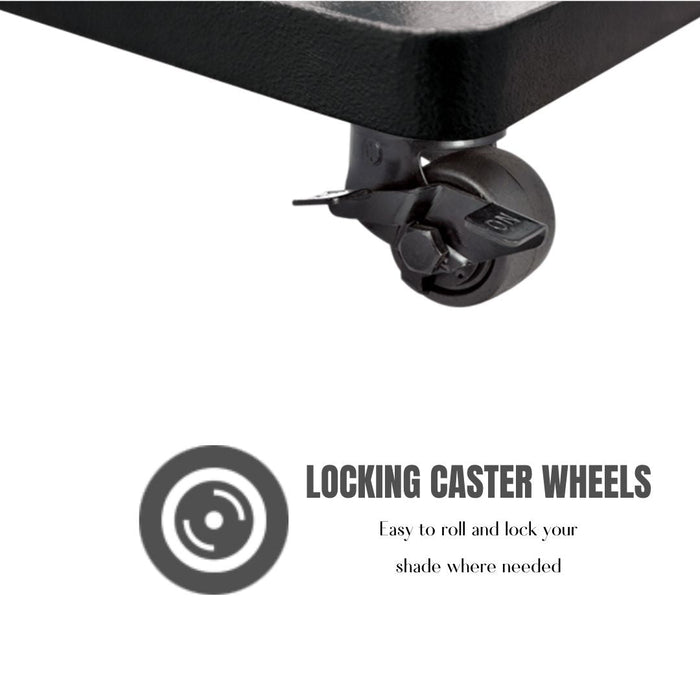 Steel Base w/ Caster Umbrella Base 120 lbs