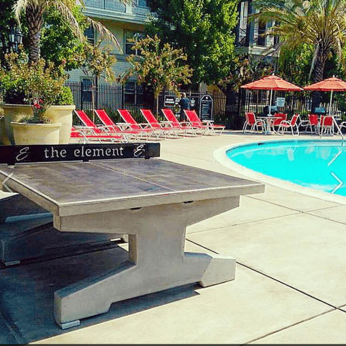 Uptown Concrete Ping Pong Table w/ Custom Engraved Net