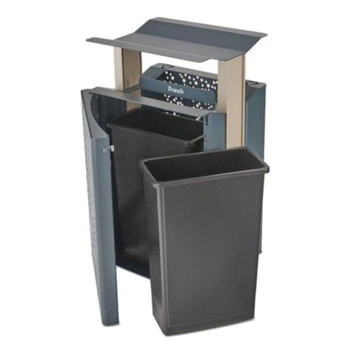 Airi Leaf 45-Gal. Dual Trash/Recycler with Side Door