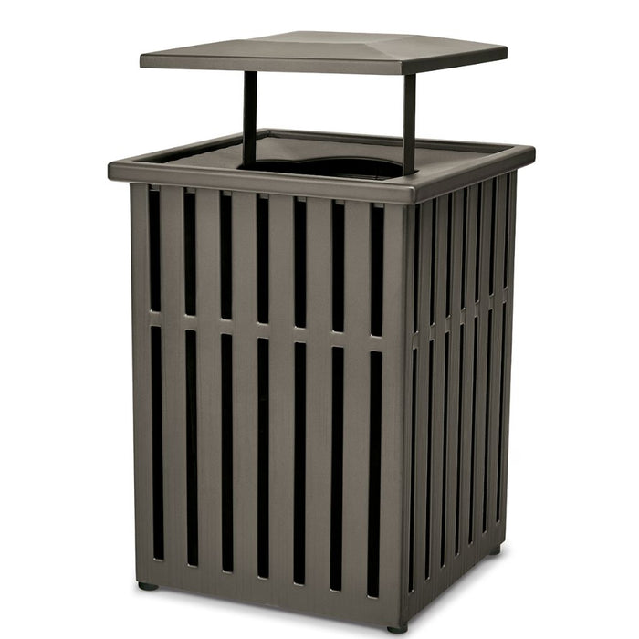 Streetside 40 Gallon Receptacle, Bonnet Top