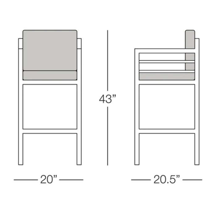 Toledo Barstool with Arms