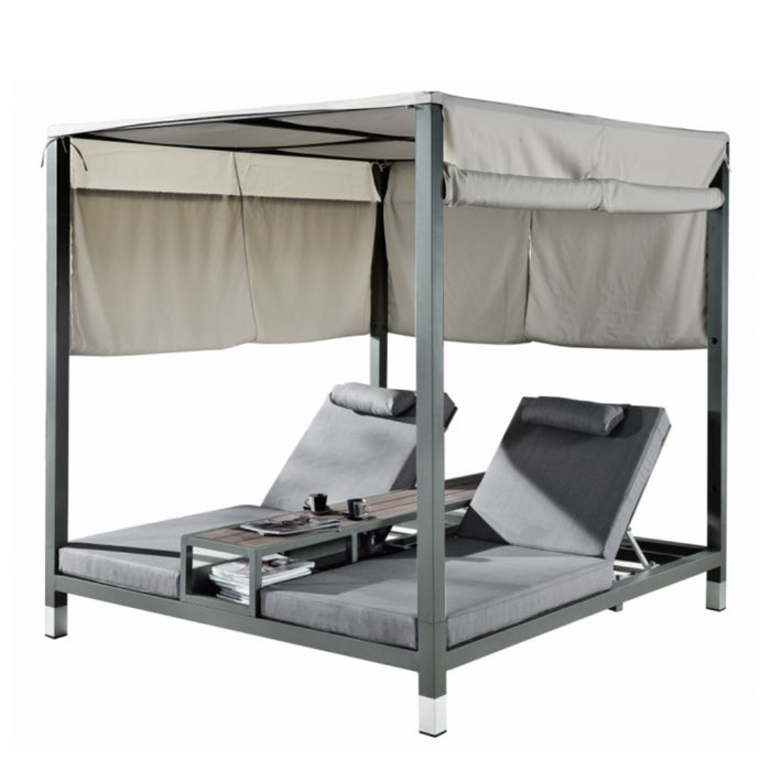 Amber Double Daybed with Center Table and Canopy