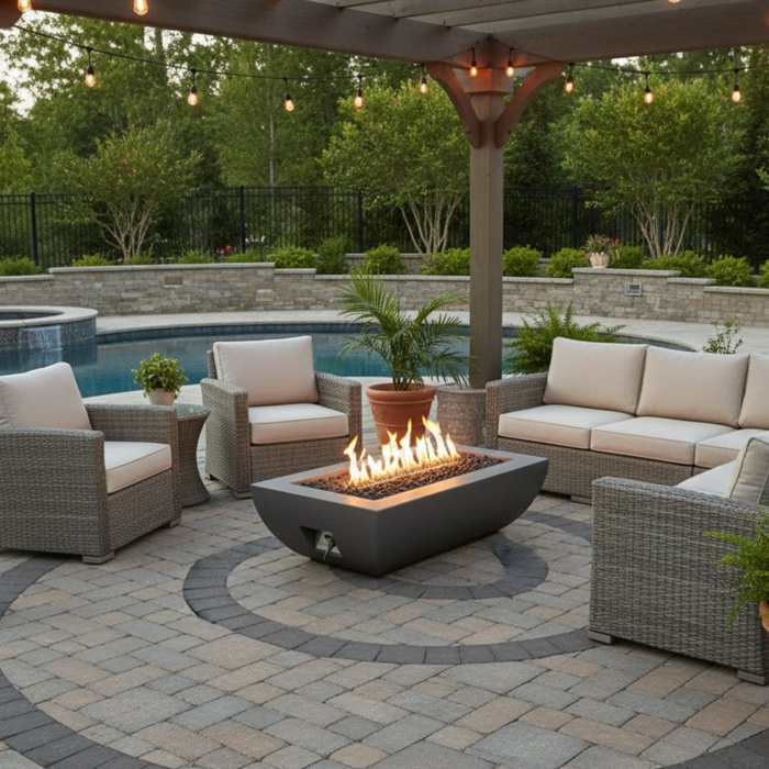 50″ X 30″ Bordeaux Rectangle Fire Bowl