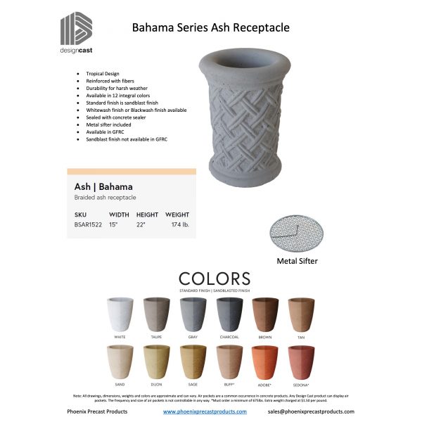 Bahama Series Ash Receptacle