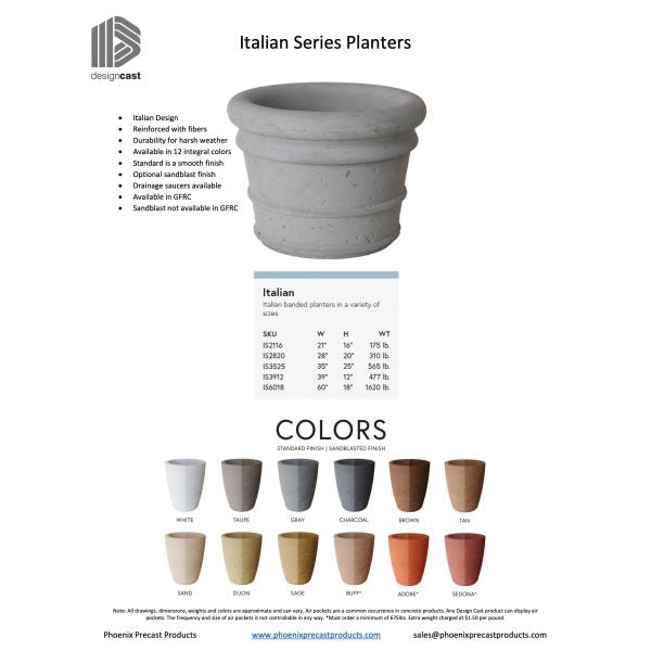 Italian Series Planters