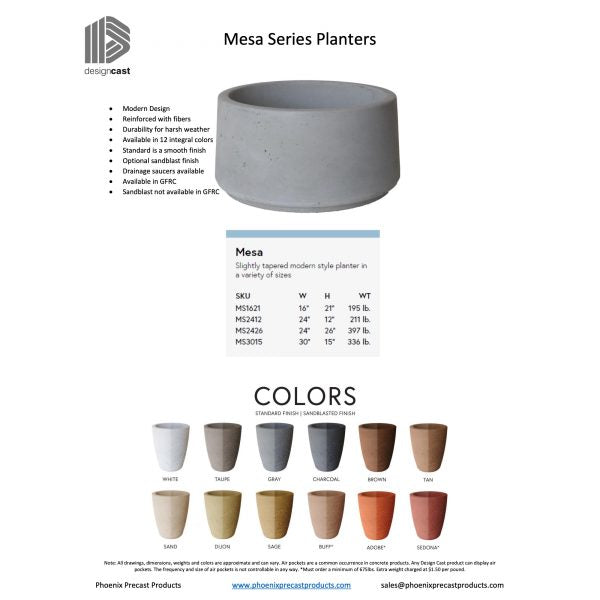 Mesa Series Planters