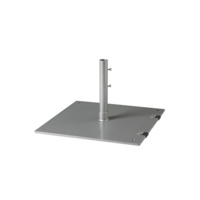 Steel Plate Umbrella Base, 24" Square, 1.5" Pole, Free Standing w/Wheels