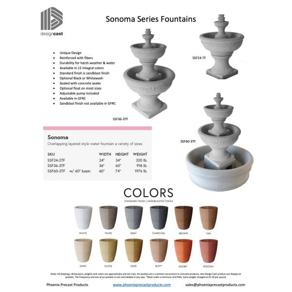 Sonoma Series Tiered Fountain