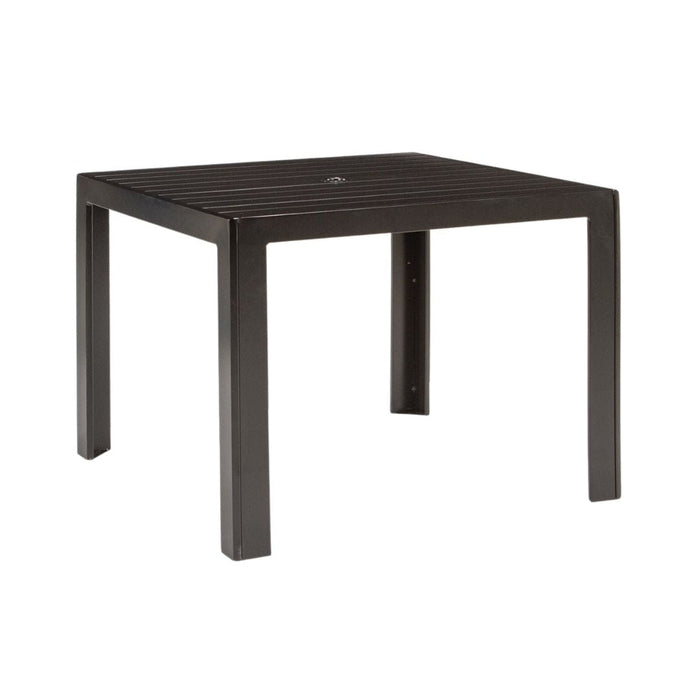 Meza Slat Dining Table Fully Welded w/ Umbrella Hole 36"